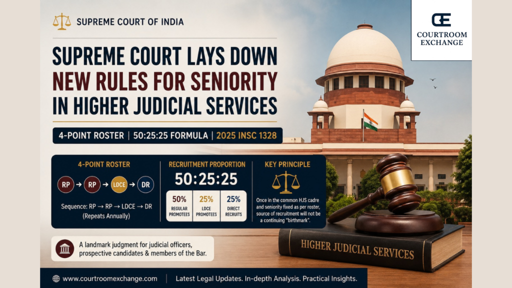 New rules for seniority in higher judicial services - courtroom exchange