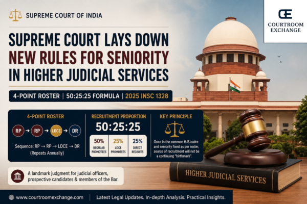 New rules for seniority in higher judicial services - courtroom exchange